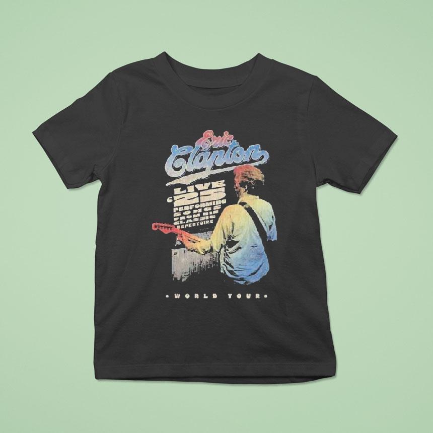 Eric Clapton Live Performing Songs From His Classic Repertoire World Tour 2025 Shirt