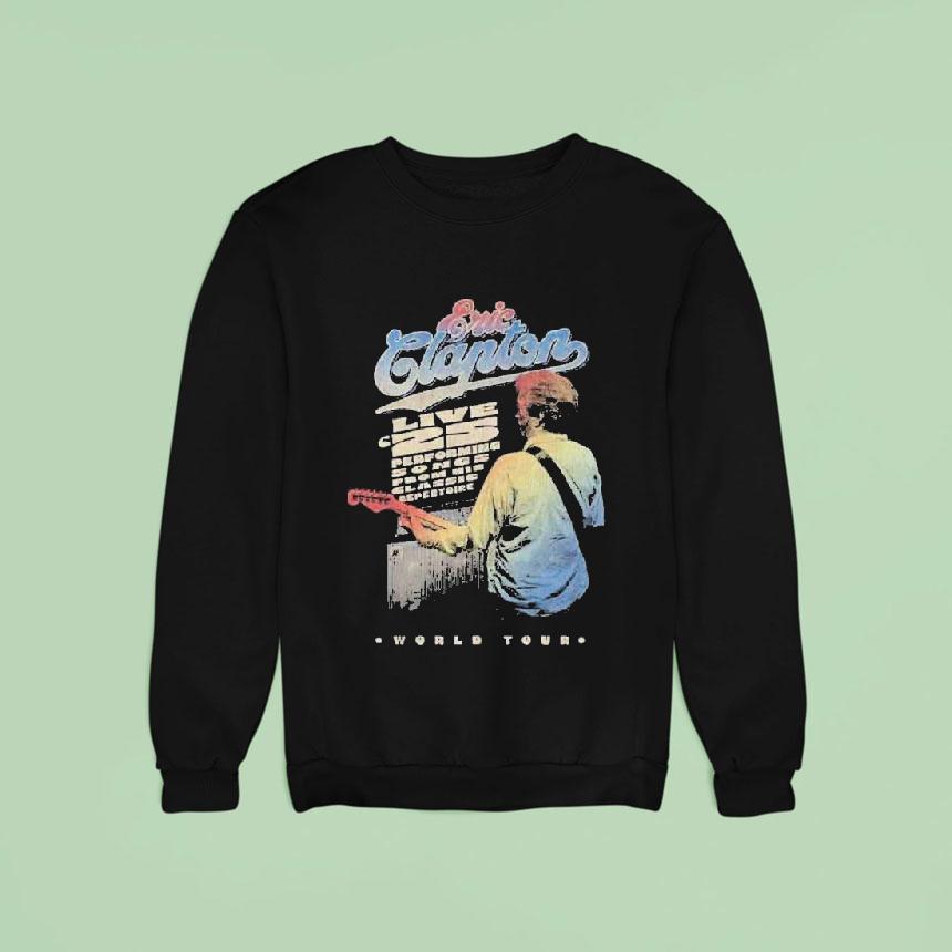 Eric Clapton Live Performing Songs From His Classic Repertoire World Tour 2025 Shirt Eric Clapton Live Performing Songs From His Classic Repertoire World Tour 2025 Shirt