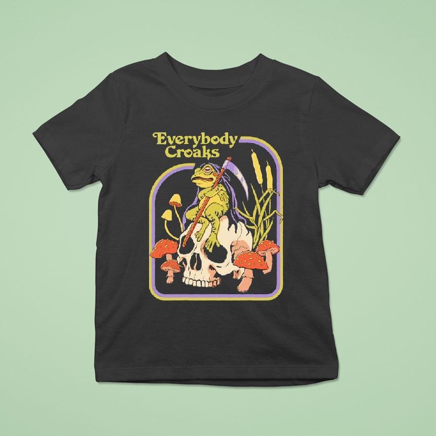 Everybody Croaks Frog And Skull Shirt