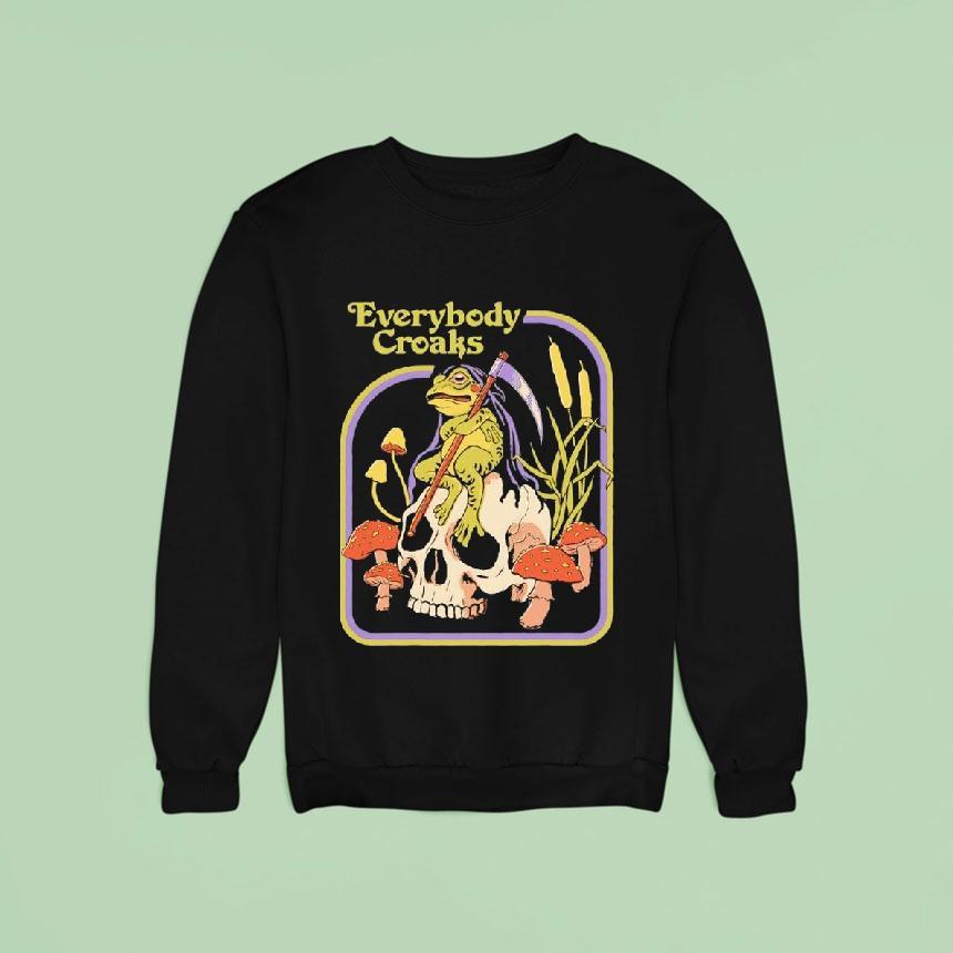 Everybody Croaks Frog And Skull Shirt Everybody Croaks Frog And Skull Shirt