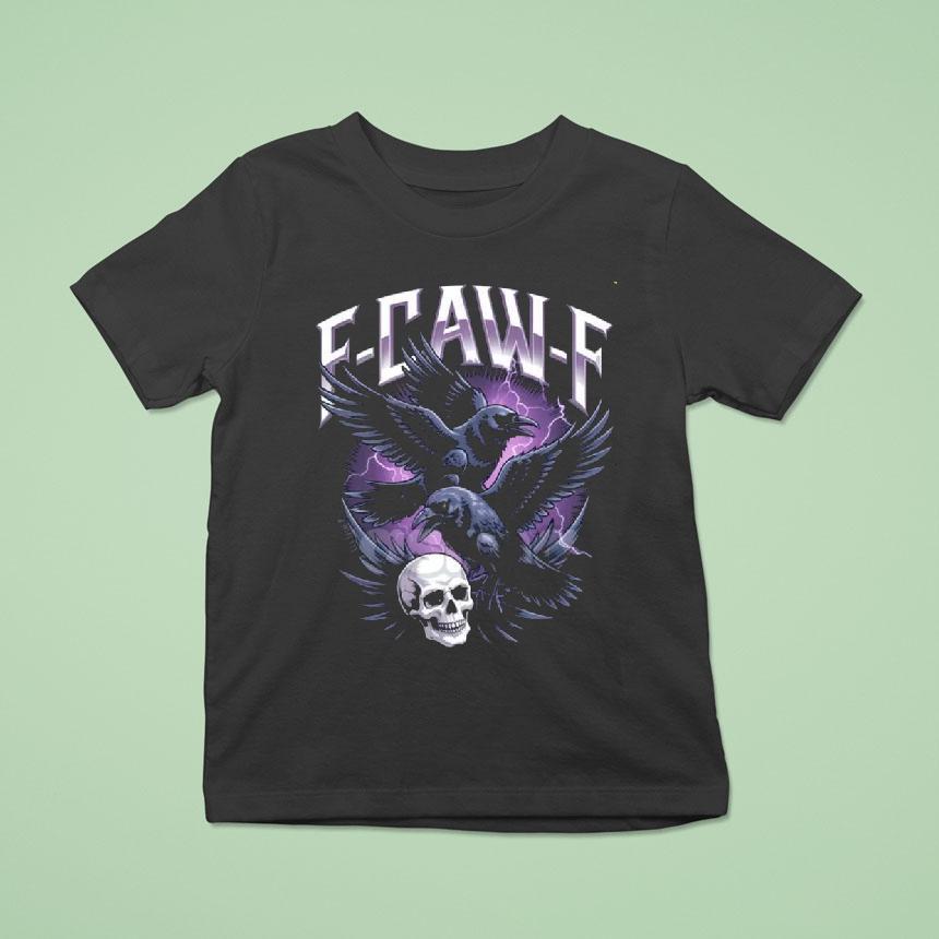 F-caw-f Mortality Call Gothic Crow And Skull Shirt