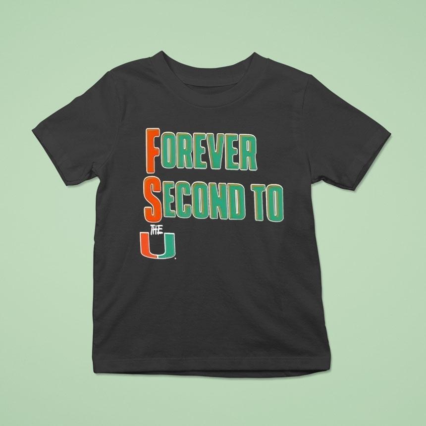 Forever Second To The U Miami Hurricanes Shirt