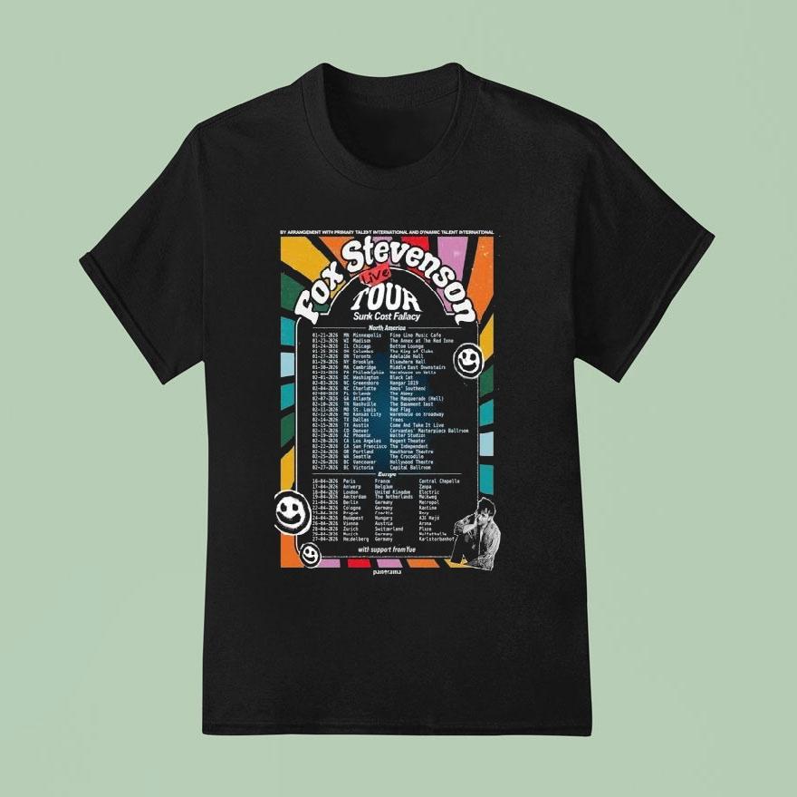 Fox Stevenson North America Europe 2026 Tour Dates Shirt