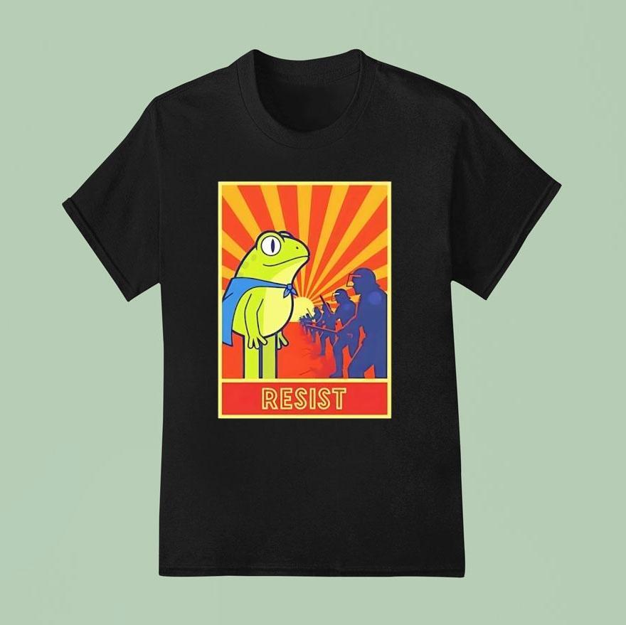 Frog Resist Portland Frog Protest Activist Shirt