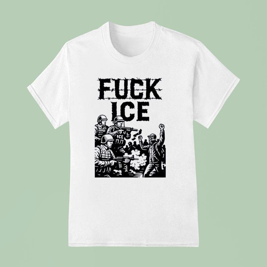 Fuck Ice Barbed Wire Protest Shirt