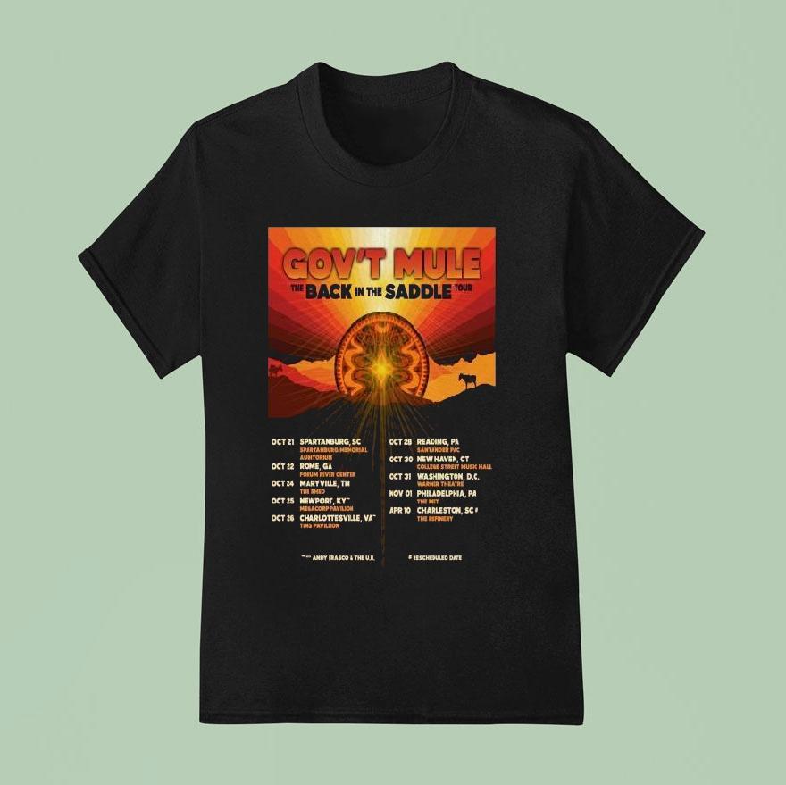 Gov’t Mule The Back In The Saddle Tour 2025 Dates Shirt