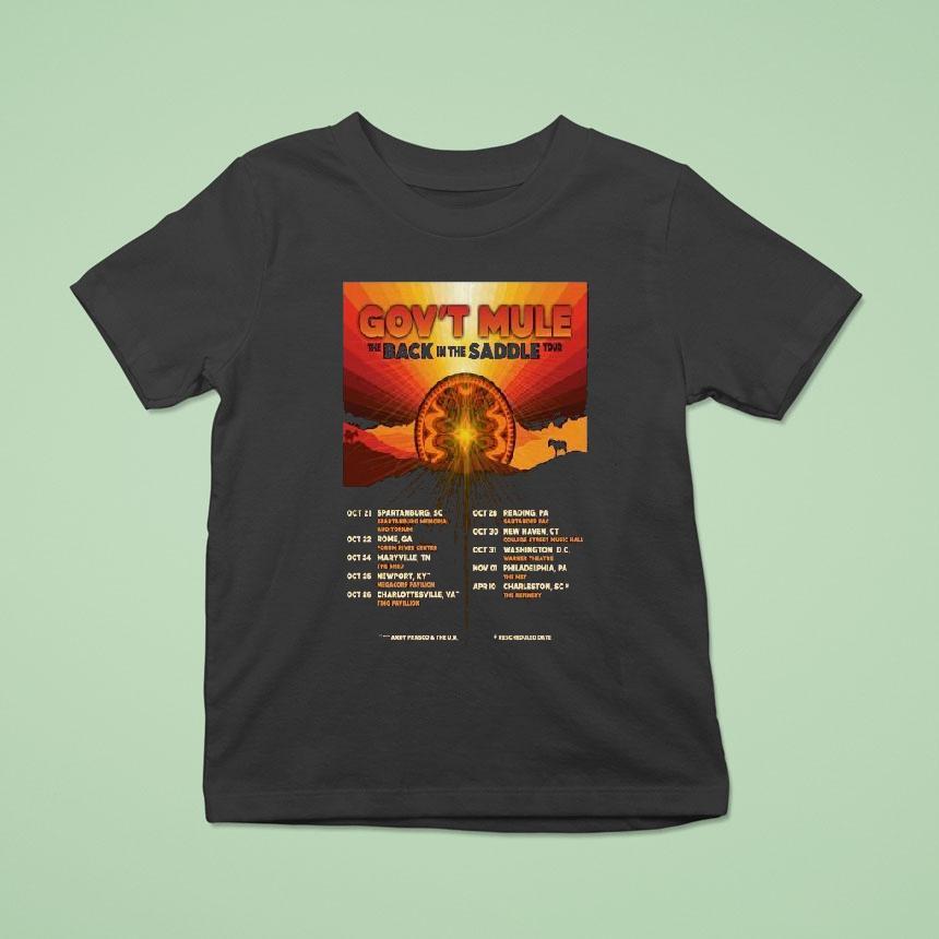 Gov’t Mule The Back In The Saddle Tour 2025 Dates Shirt