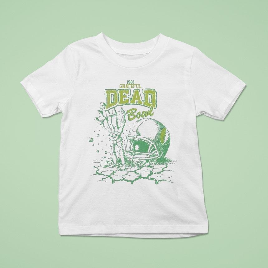 Grateful Dead Bowl 1965 Helmet Skeleton Hand Shirt