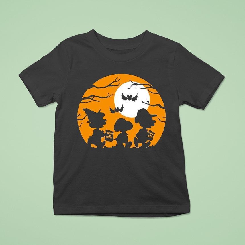 Great Pumpkin Charlie Brown Peanuts Trick Or Treat Silhouettes Shirt