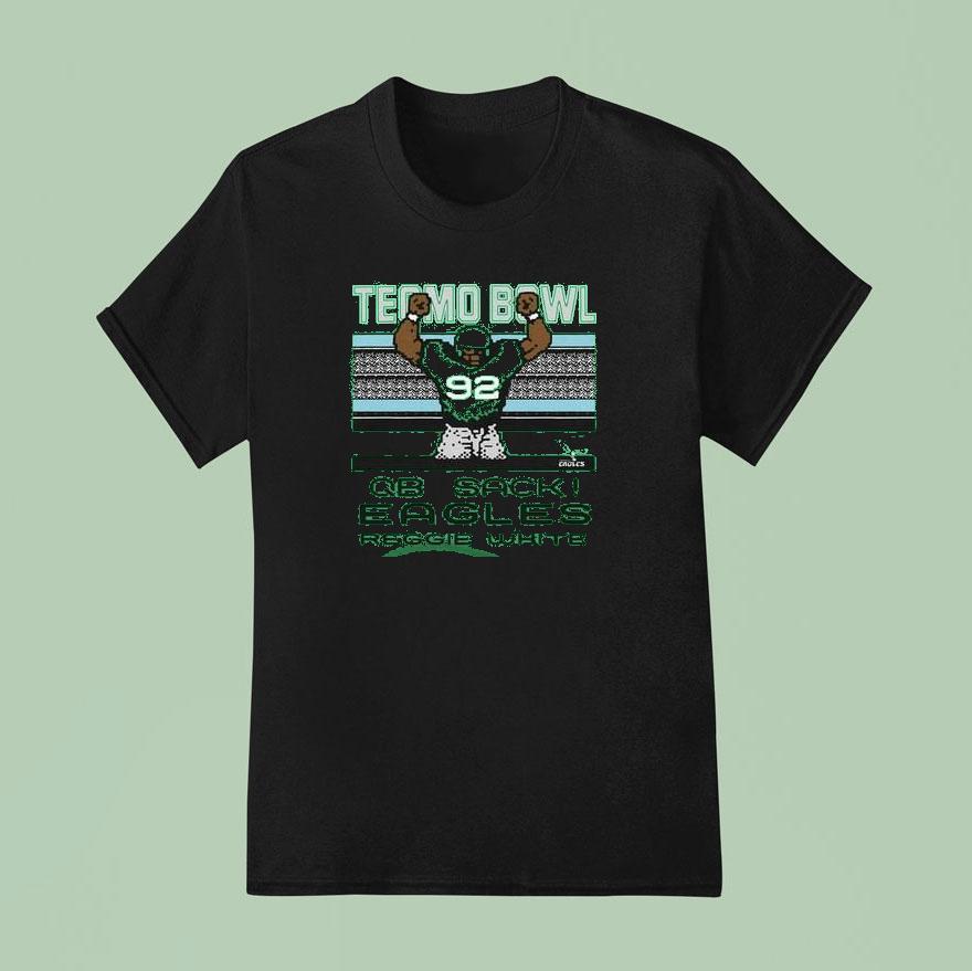 Homage Reggie White Kelly Green Philadelphia Eagles Tecmo Bowl Retired Player Shirt