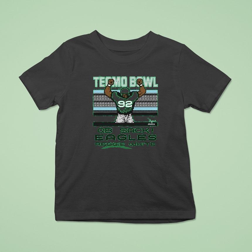 Homage Reggie White Kelly Green Philadelphia Eagles Tecmo Bowl Retired Player Shirt