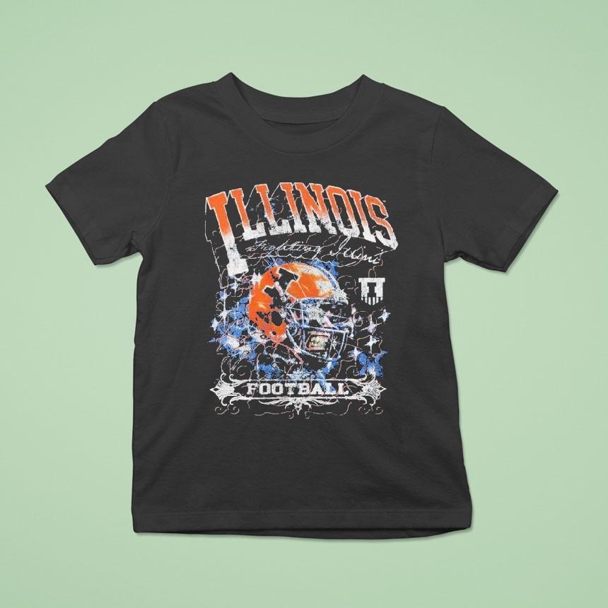 Illinois Fighting Illini Football Grunge Helmet Shirt