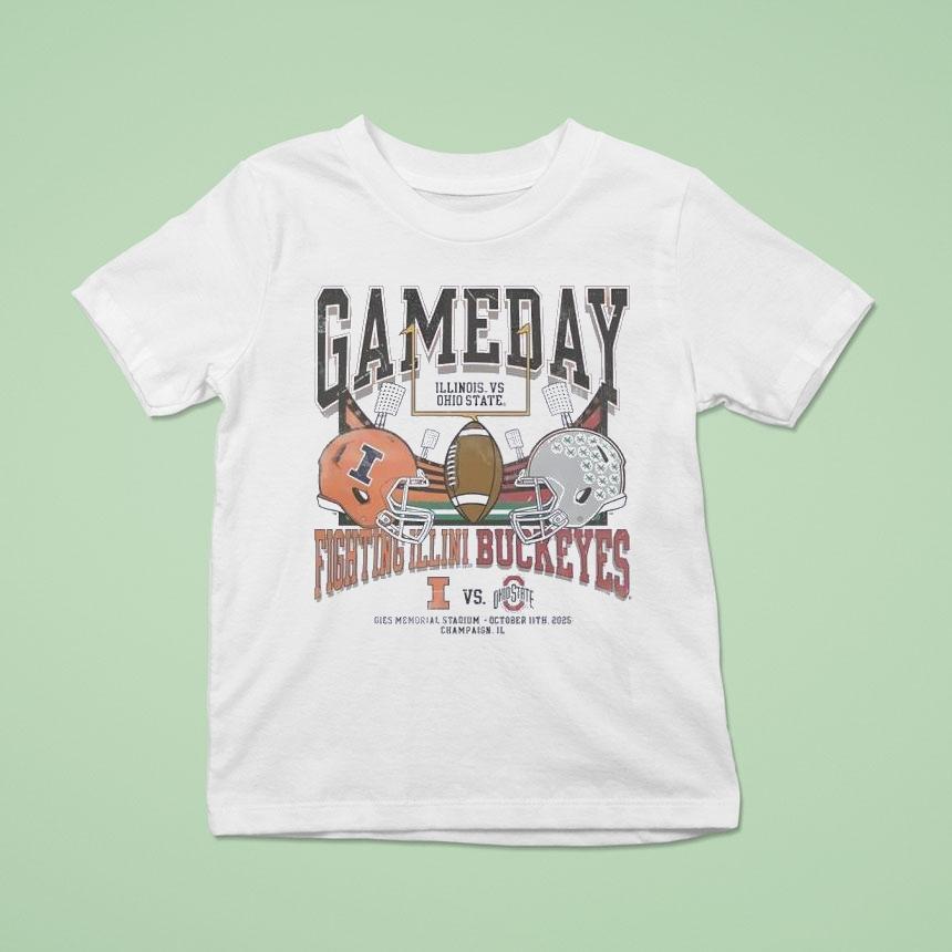 Illinois Fighting Illini Ivory Vs Ohio State Buckeyes Gameday Football Shirt