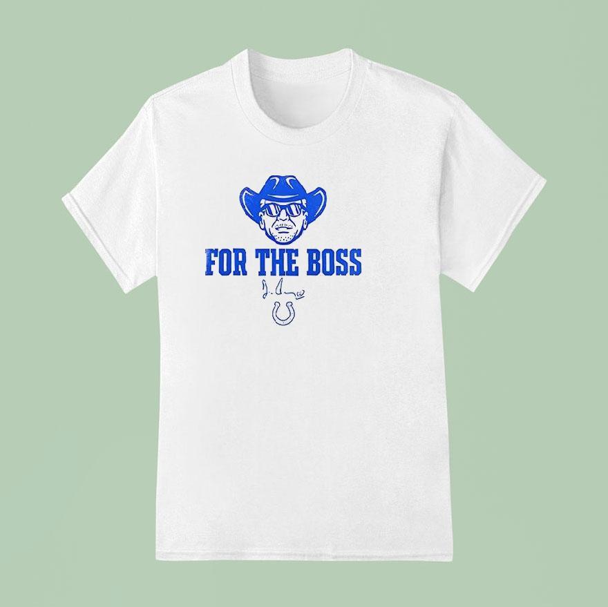 Indianapolis Colts Jim Irsay For The Boss Signature Logo Shirt