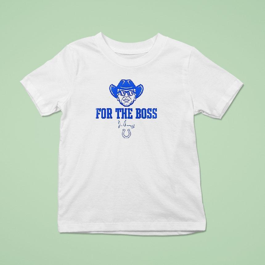 Indianapolis Colts Jim Irsay For The Boss Signature Logo Shirt