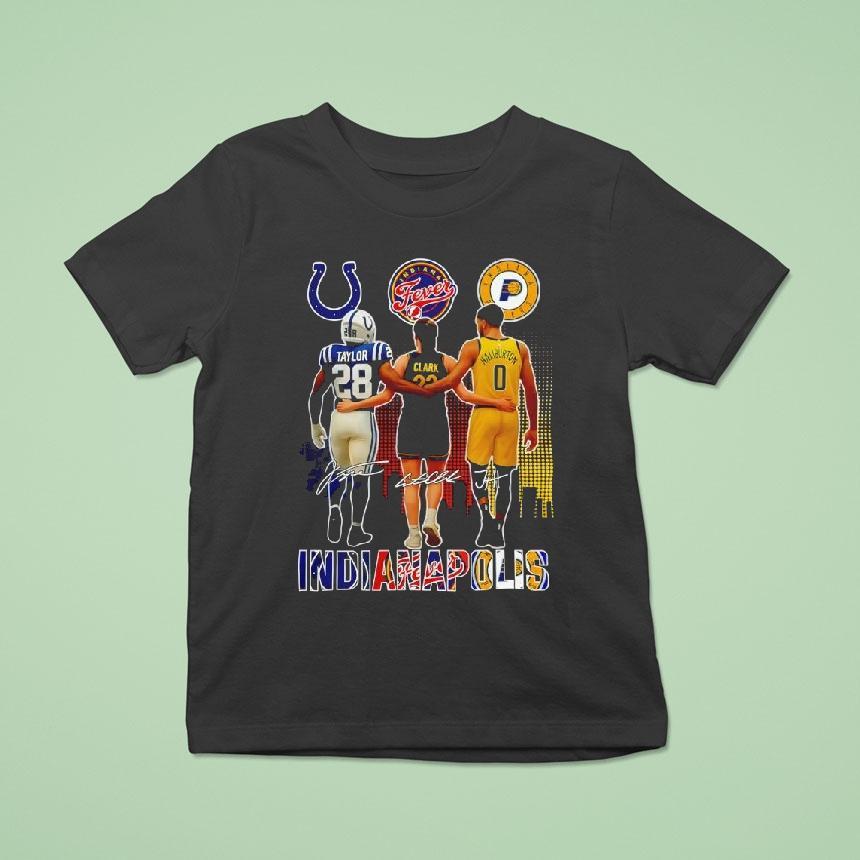 Indianapolis Jonathan Taylor Fever Caitlin Clark Pacers Tyrese Haliburton 2025 Shirt