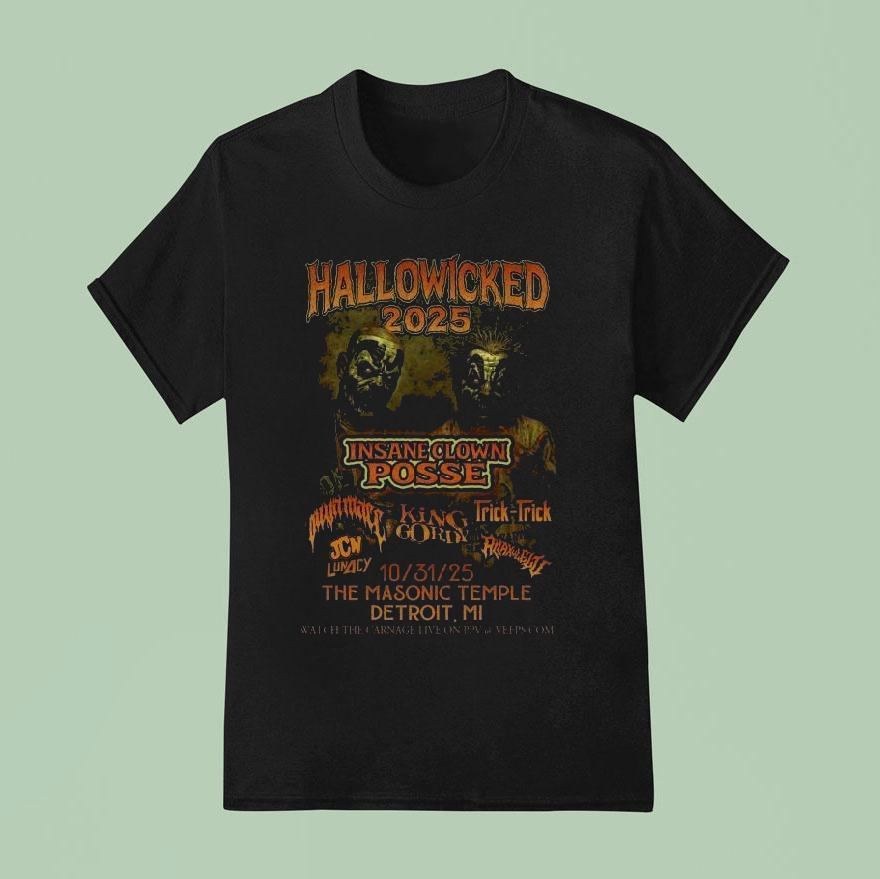 Insane Clown Posse Hallowicked Fall Tour 2025 Detroit Michigan Shirt
