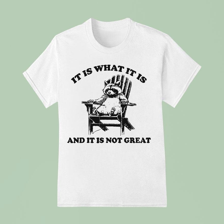 It Is What It Is And It Is Not Great Raccoon Shirt