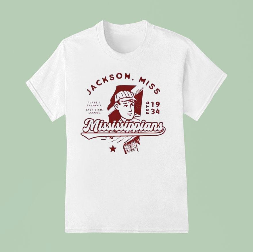 Jackson Mississippians Mississippi Class C Baseball East Dixie League Shirt