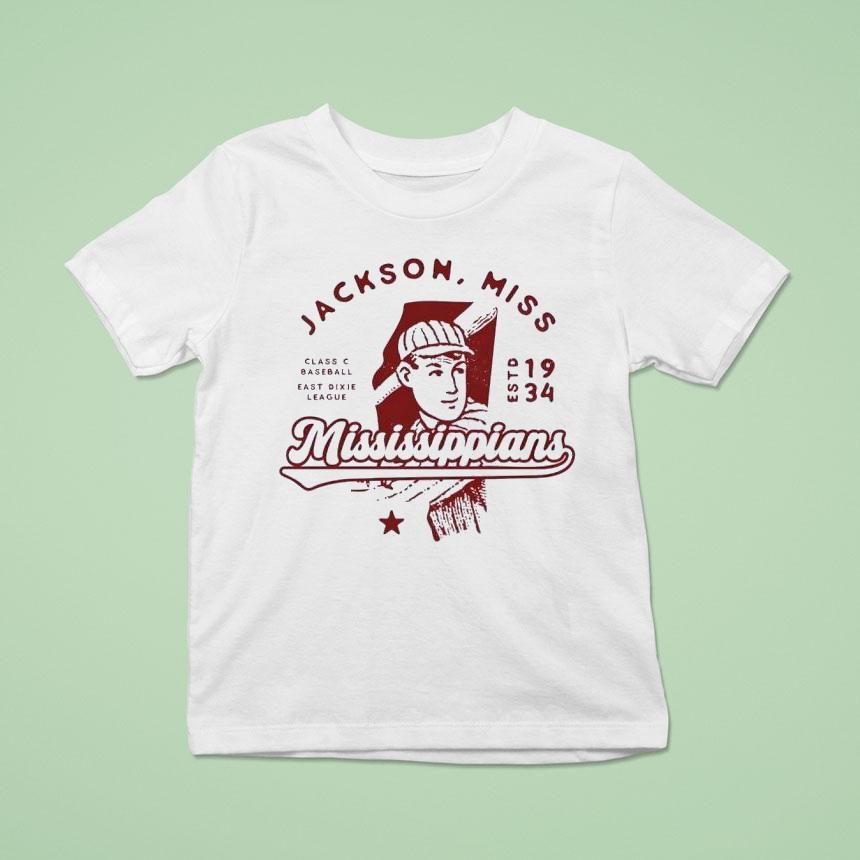 Jackson Mississippians Mississippi Class C Baseball East Dixie League Shirt