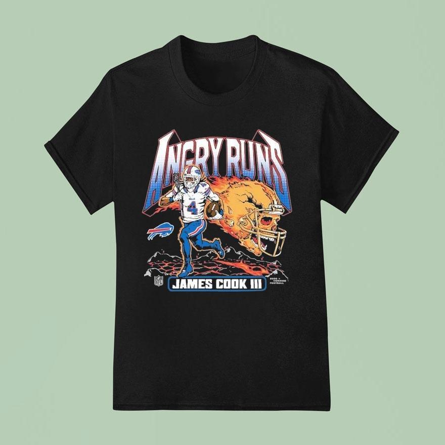 James Cook Iii Buffalo Bills Angry Runs Nfl Good Morning Football Shirt