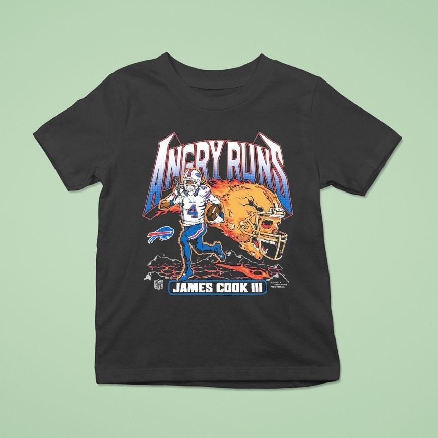 James Cook Iii Buffalo Bills Angry Runs Nfl Good Morning Football Shirt