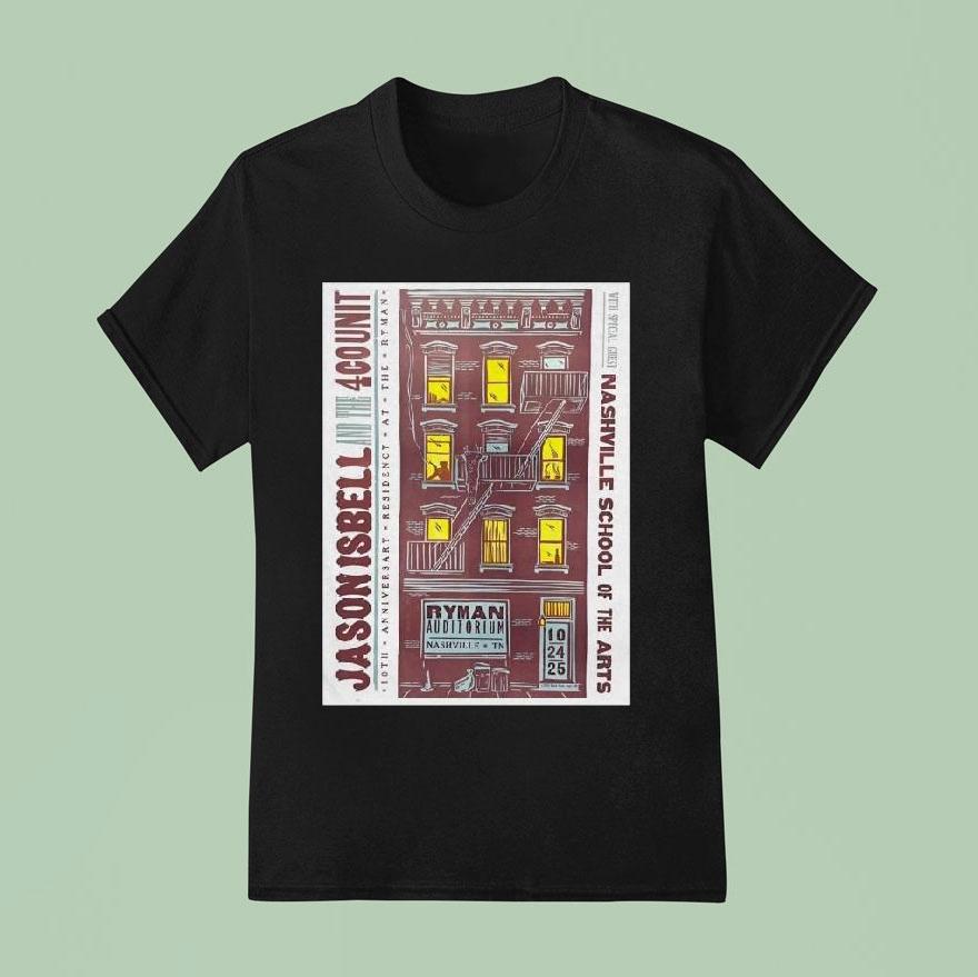 Jason Isbell And The 400 Unit October 24 2025 Ryman Auditorium In Nashville Tn Shirt