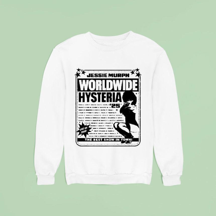 Jessie Murph Worldwide Hysteria Live On Tour 2025 The Best Show In Town Shirt Jessie Murph Worldwide Hysteria Live On Tour 2025 The Best Show In Town Shirt