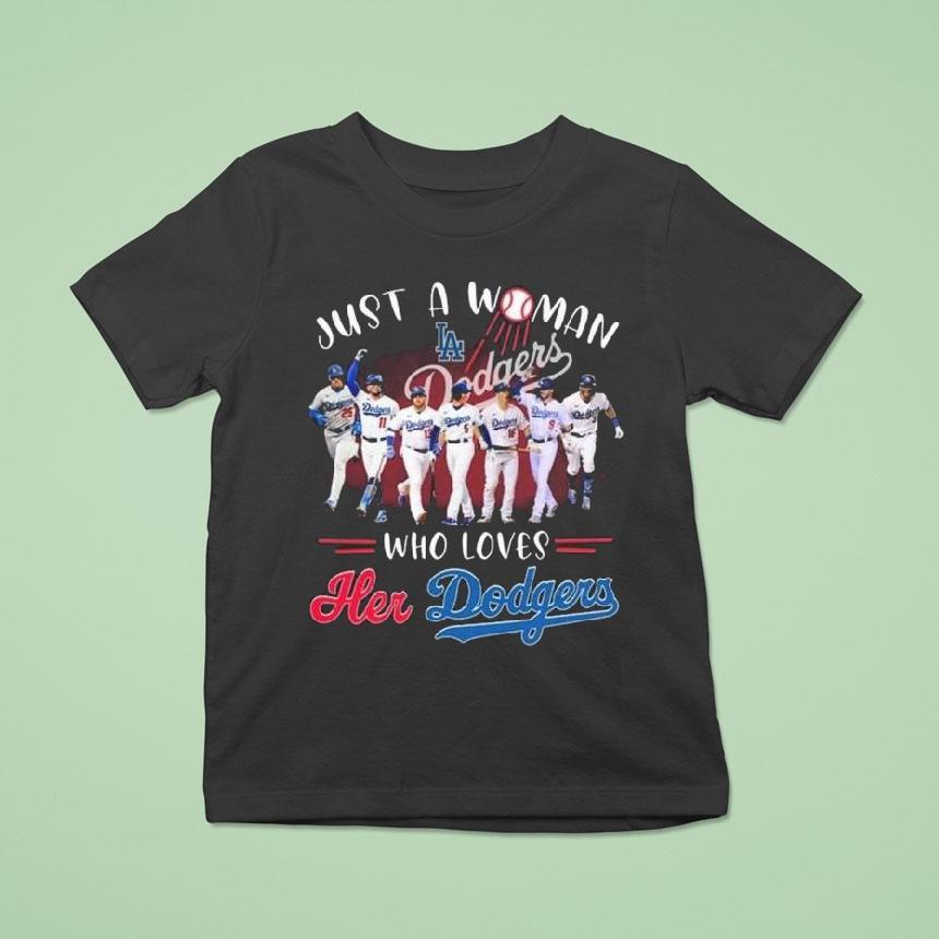 Just A Woman Who Loves Her Los Angeles Dodgers Players 2025 Shirt