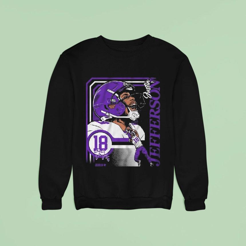 Justin Jefferson Collage Frame Shirt Justin Jefferson Collage Frame Shirt