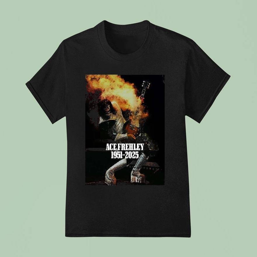 Kiss Ace Frehley Rest In Peace 1951-2025 Signature Photo Shirt