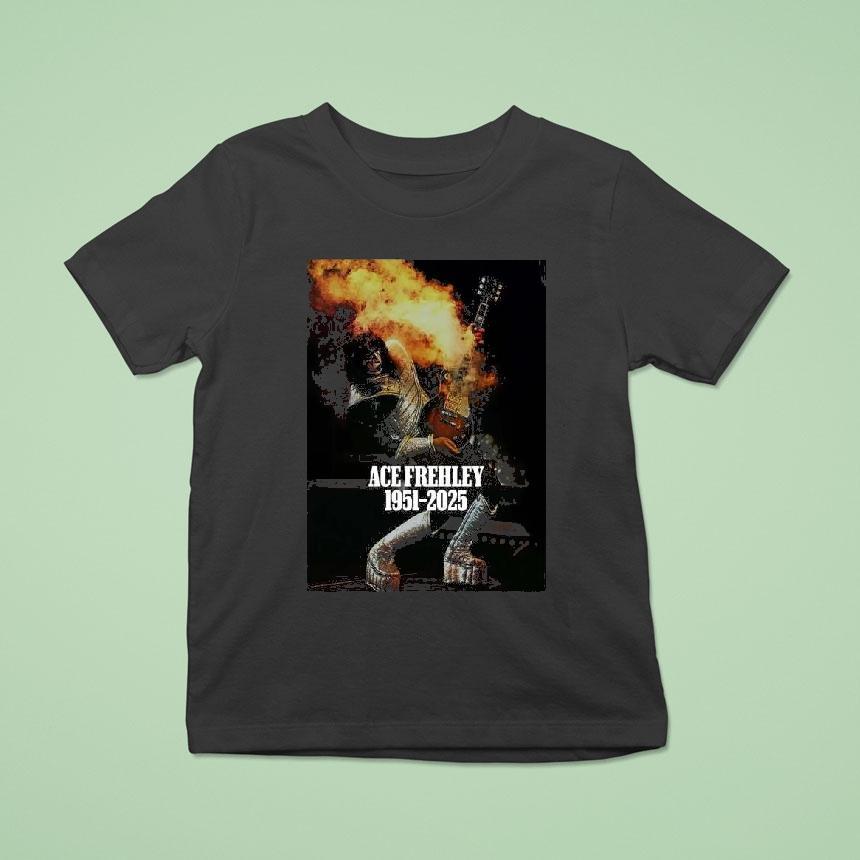 Kiss Ace Frehley Rest In Peace 1951-2025 Signature Photo Shirt