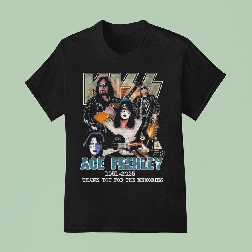 Kiss Band Ace Frehley 1951 – 2025 Thank You For The Memories Shirt