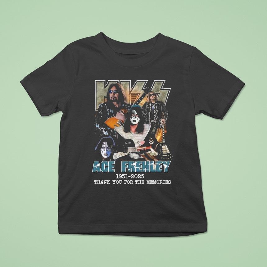 Kiss Band Ace Frehley 1951 – 2025 Thank You For The Memories Shirt
