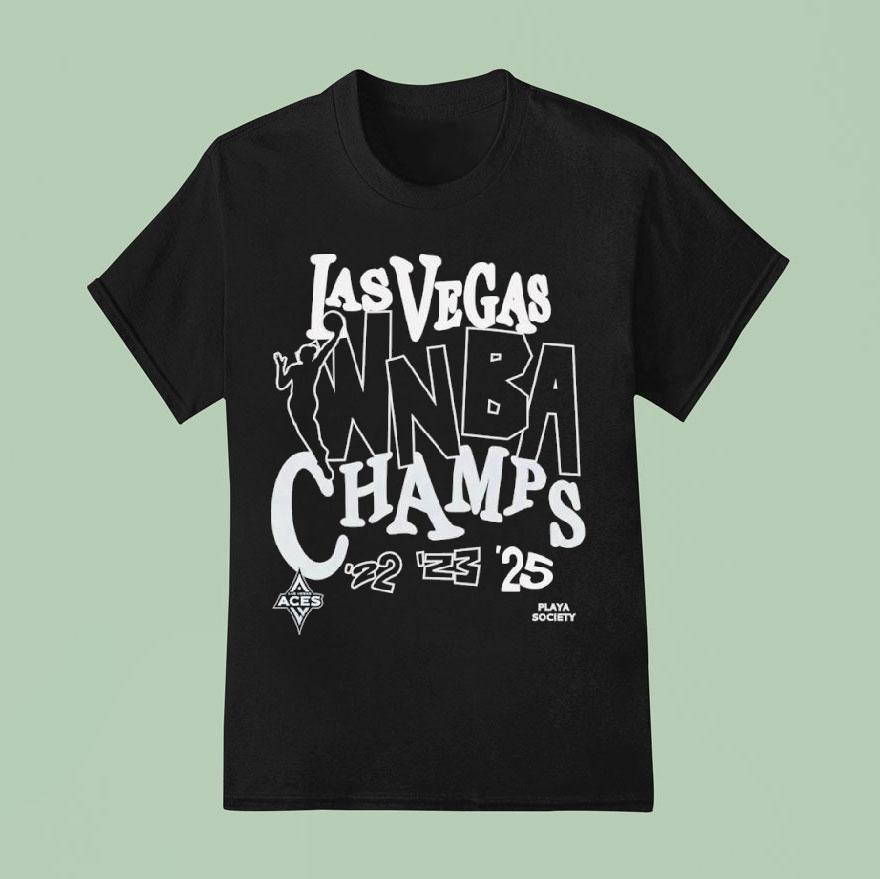 Las Vegas Aces Playa Society 2025 Wnba Finals Champions Shirt