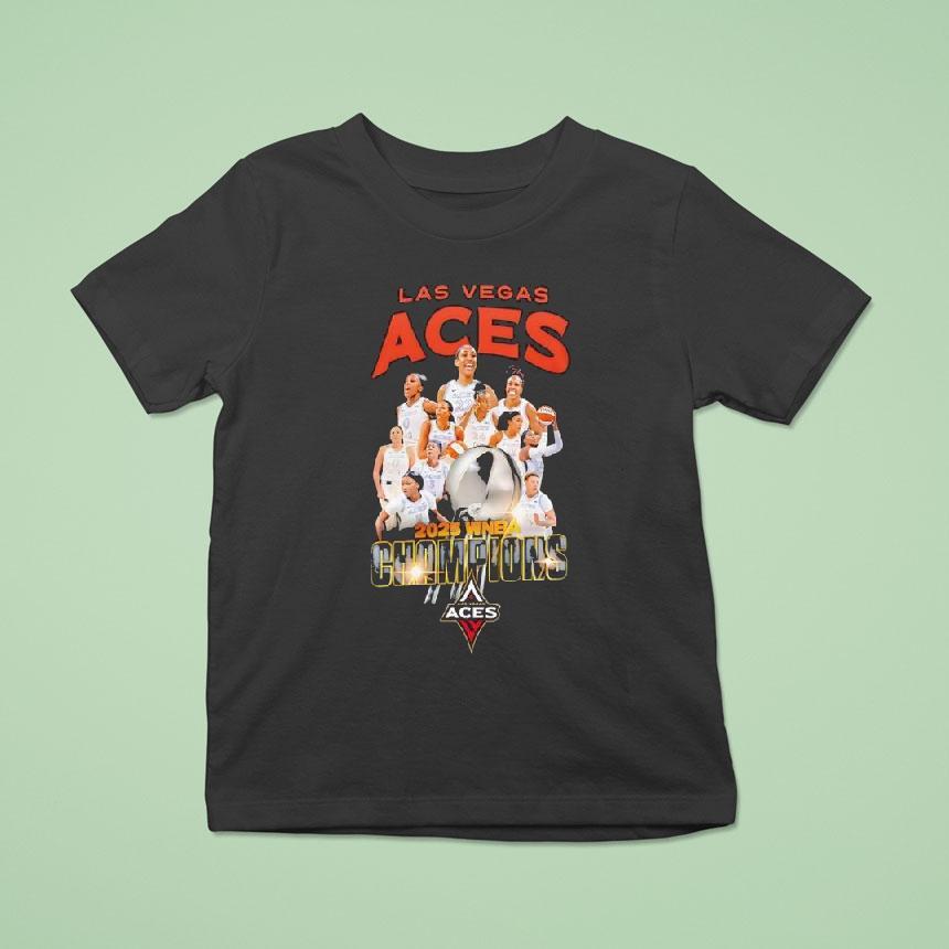 Las Vegas Aces Team Victory 2025 Wnba Champions Shirt