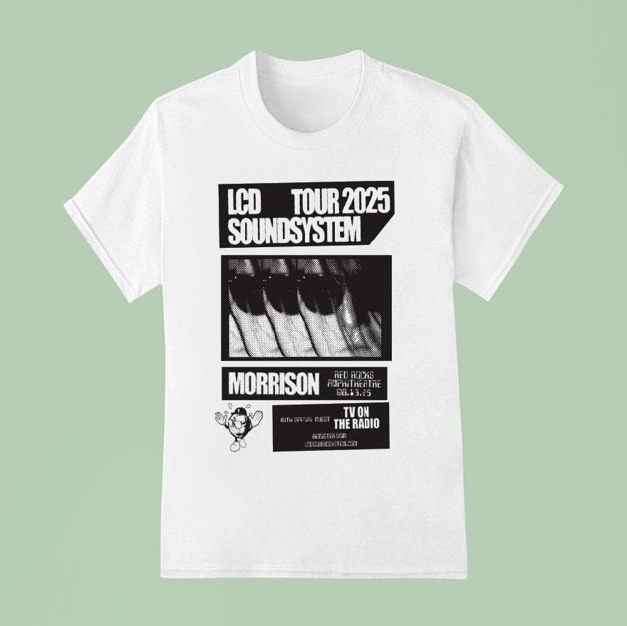 Lcd Soundsystem Aug 13 2025 Red Rocks Amphitheatre In Morrison Co Shirt