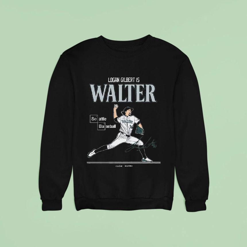 Logan Gilbert Is Walter Seattle Mariners Baseball Mlb Slash Line Signature Shirt Logan Gilbert Is Walter Seattle Mariners Baseball Mlb Slash Line Signature Shirt