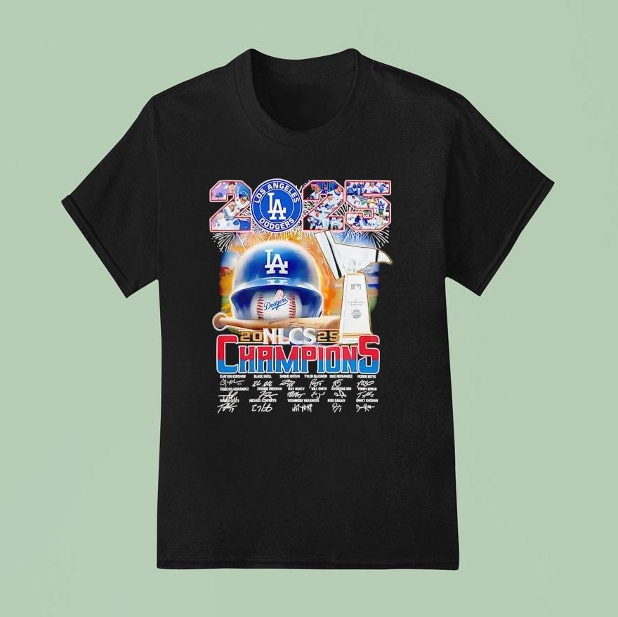Los Angeles Dodgers 2025 National League Championship Team Signature Shirt