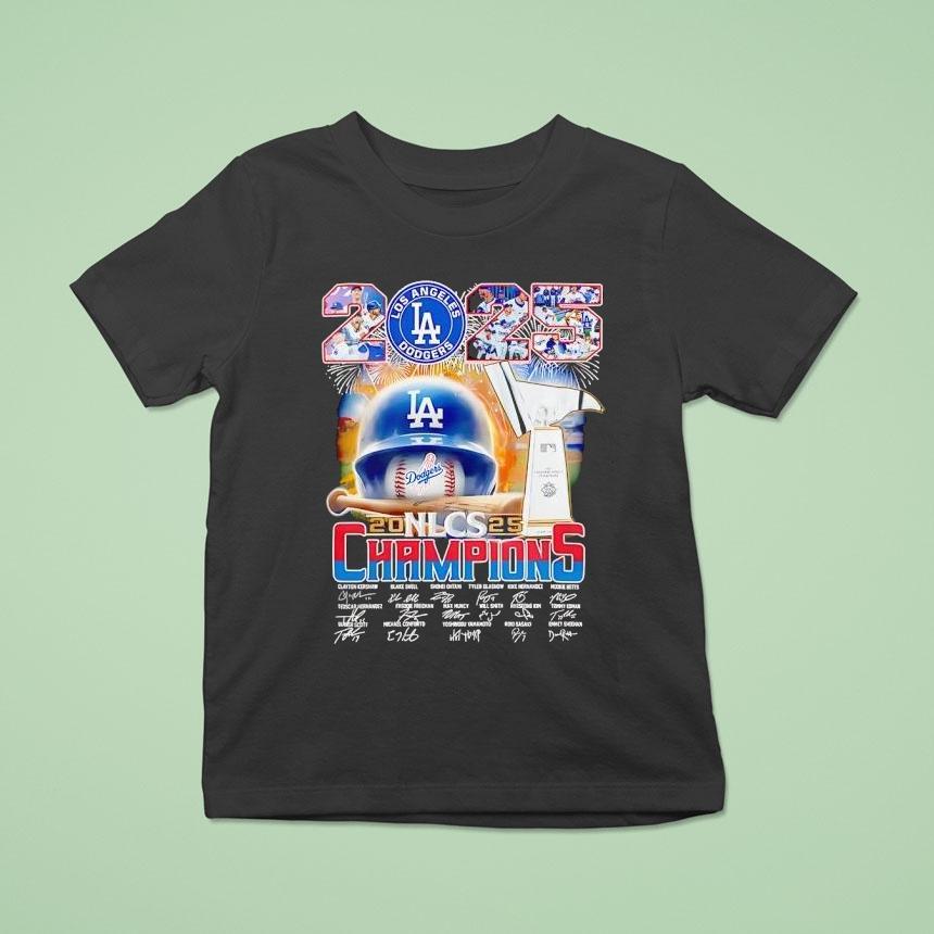 Los Angeles Dodgers 2025 National League Championship Team Signature Shirt