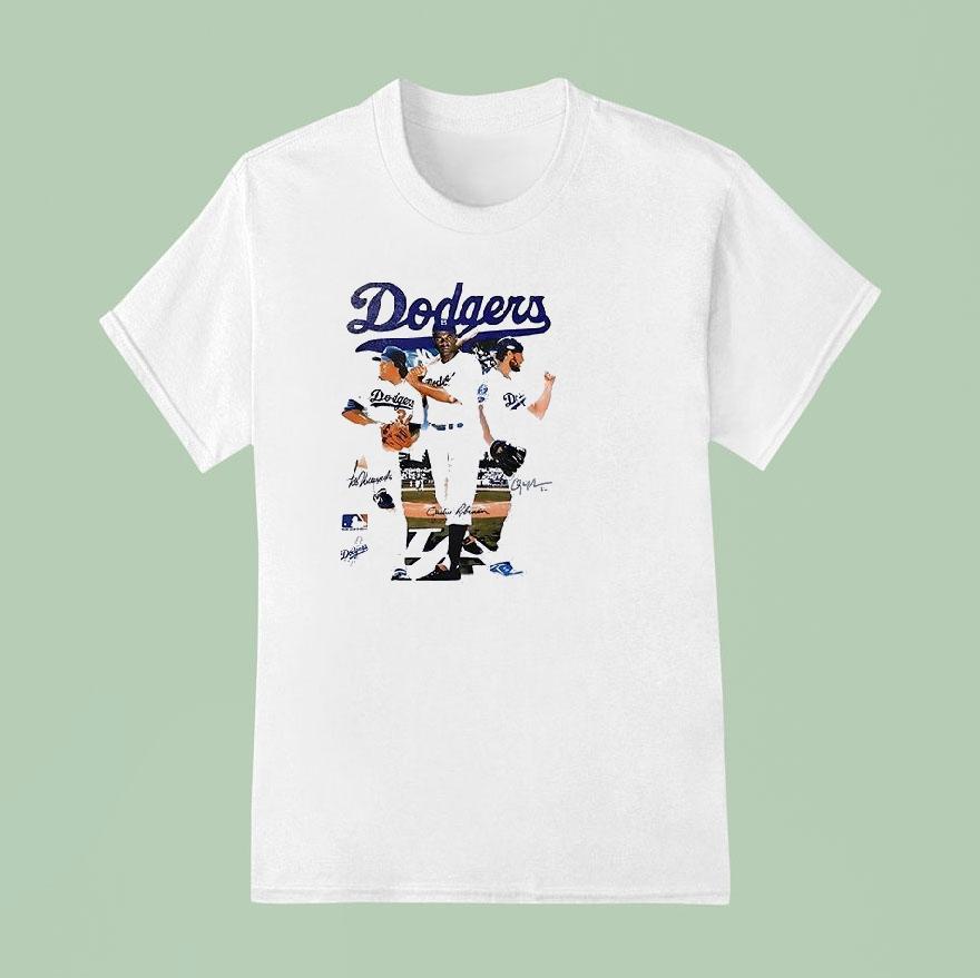 Los Angeles Dodgers Bleed Blue All Legends Vintage Rings Signatures Shirt