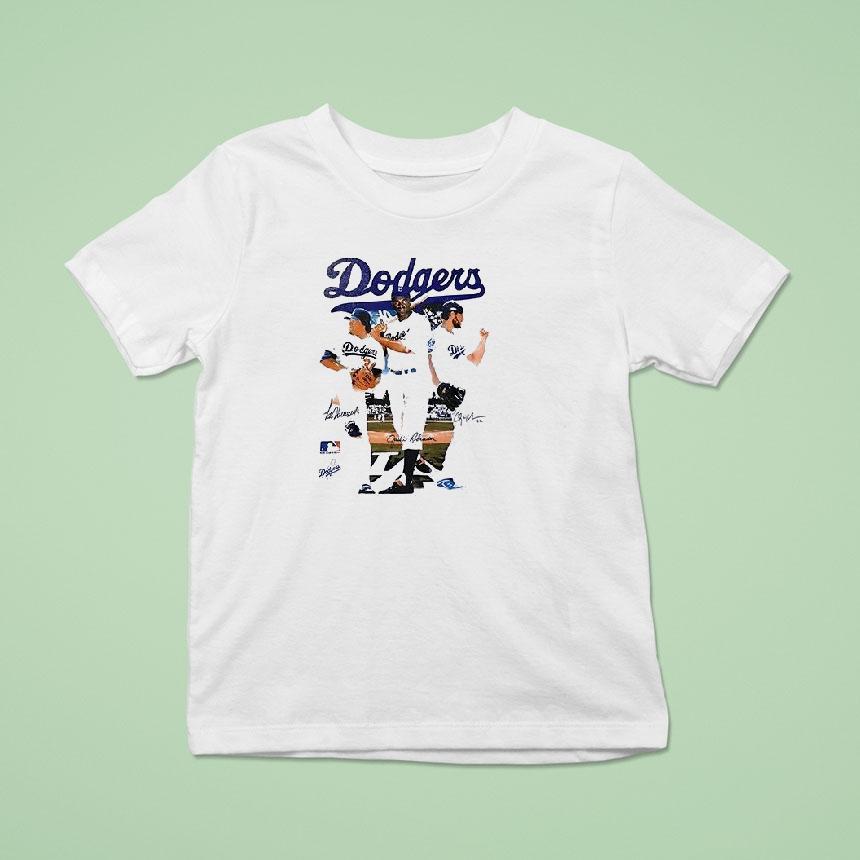 Los Angeles Dodgers Bleed Blue All Legends Vintage Rings Signatures Shirt