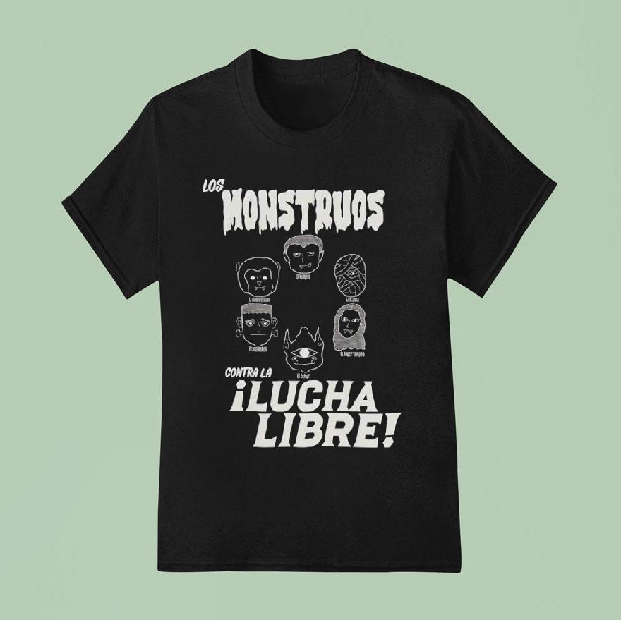 Los Monstruos Contra La Lucha Libre Shirt