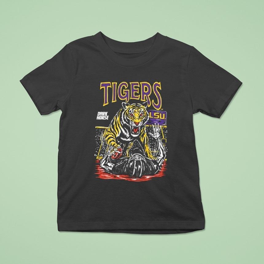 Lsu Tigers Dark Horse Death Valley Mascot 2025 Shirt