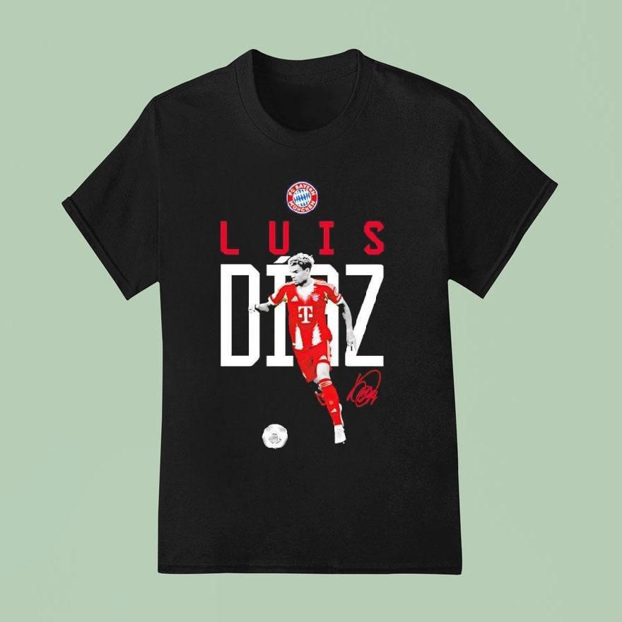 Luis Daz Fc Bayern Munich Logo Signature Shirt