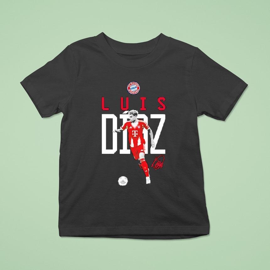 Luis Daz Fc Bayern Munich Logo Signature Shirt