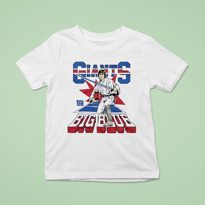 Luke Skywalker X New York Giants Big Blue Ny Shirt