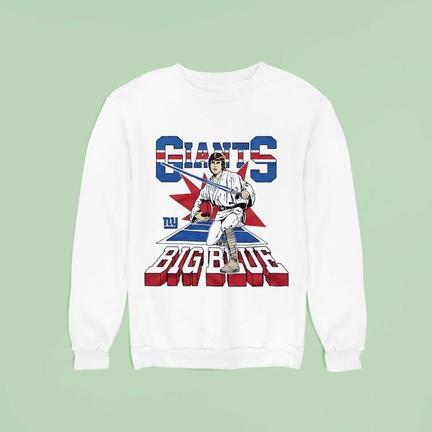 Luke Skywalker X New York Giants Big Blue Ny Shirt Luke Skywalker X New York Giants Big Blue Ny Shirt