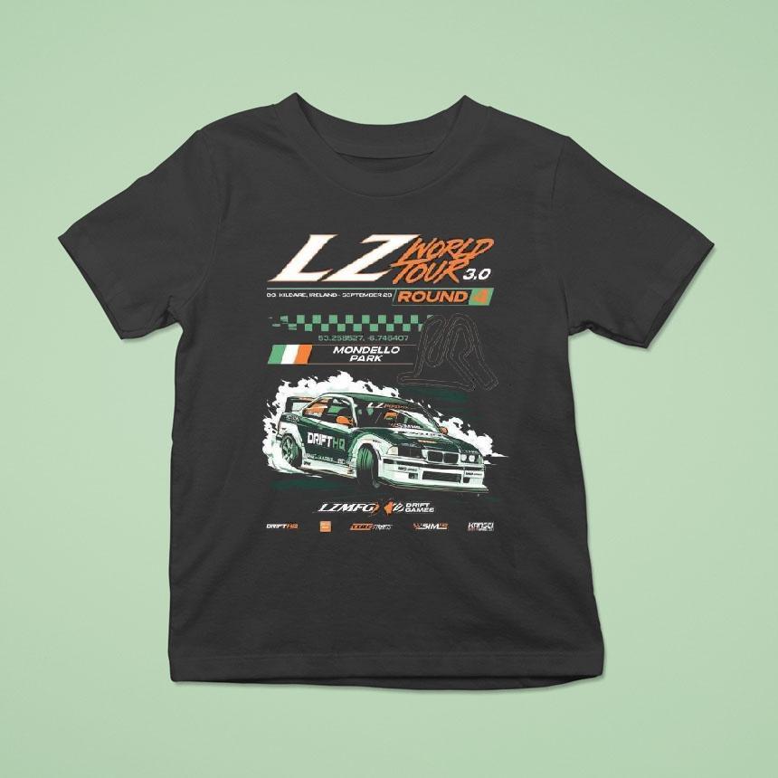 Lzmfg X Drift Games Lzwt World Tour Mondello Park Ireland Event 2025 Shirt