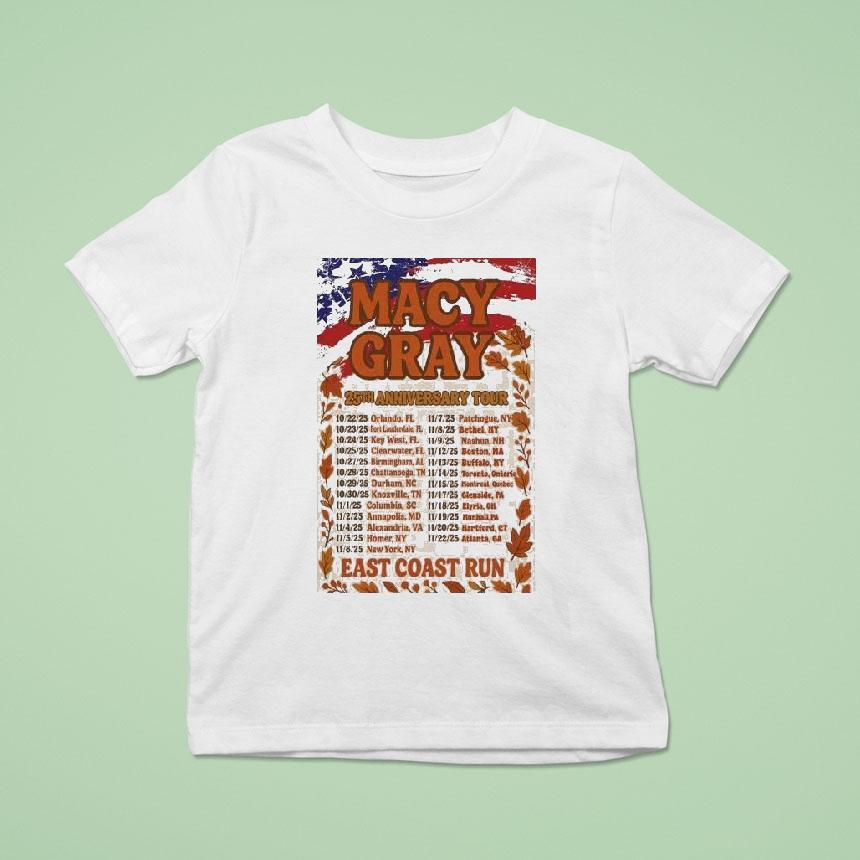 Macy Gray East Coast Run 25th Anniversary Tour 2025 Shirt
